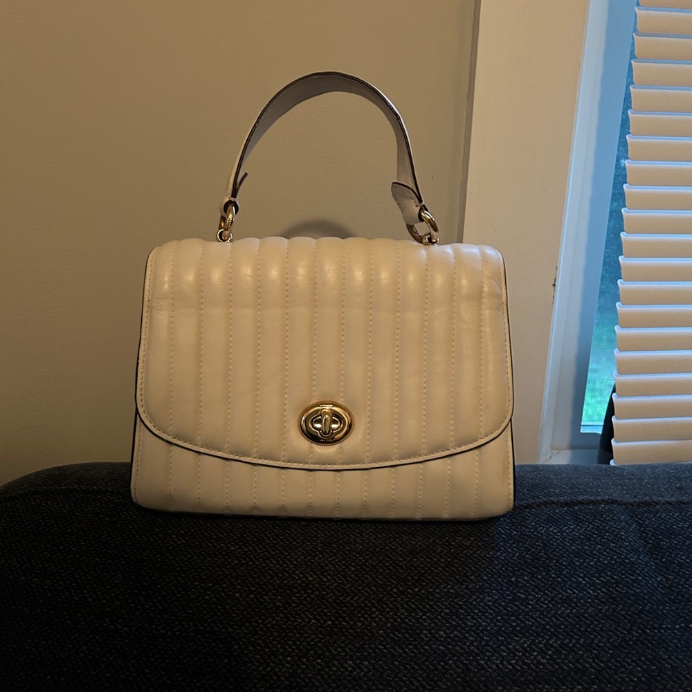 Coach Cream Quilted Crossbody